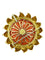 Broche Importante broche 1960 or jaune et corail 58 Facettes