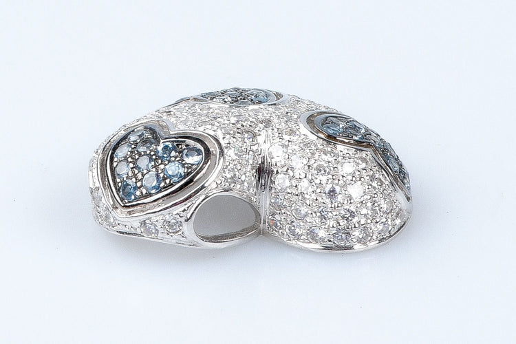 Pendentif Pendentif coeur en or blanc 58 Facettes 111.30249-59
