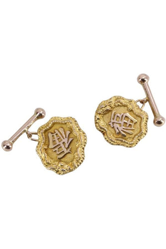 Boutons de manchette BOUTONS DE MANCHETTES SIGNES CHINOIS "CHANCE ET PROSPÉRITÉ" 58 Facettes 058211