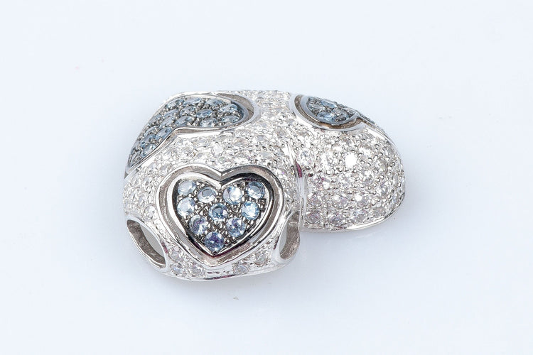 Pendentif Pendentif coeur en or blanc 58 Facettes 111.30249-59