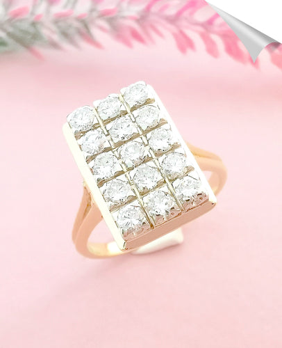 Bague Bague, diamants, 2 ors 58 Facettes AA 1563