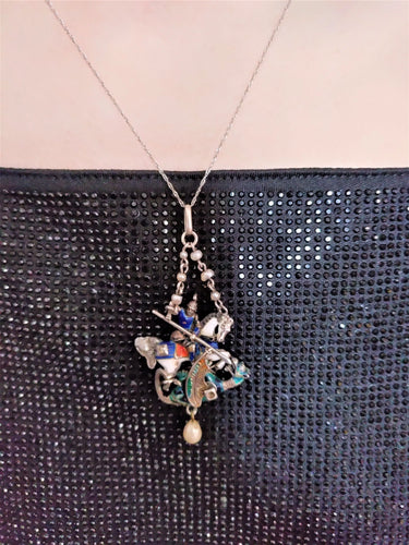 Pendentif Pendentif en argent émaillé 58 Facettes 508