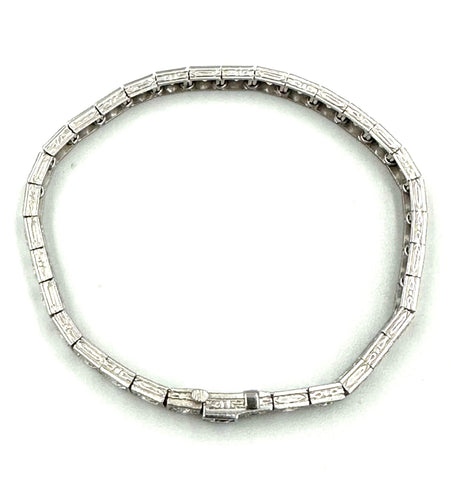 Bracelet Bracelet Art Déco or platine et diamants 58 Facettes