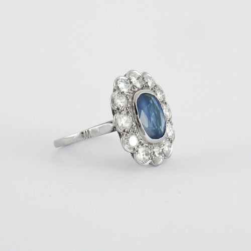 Bague Bague saphir diamants Art Déco 58 Facettes