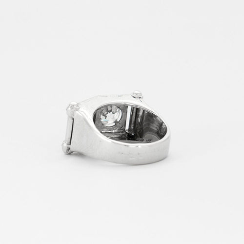 Bague 49.5 Bague Art Déco Platine Or gris Diamants 58 Facettes
