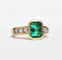 Bague 51 Bague or jaune émeraude diamants 58 Facettes 1CA279/1