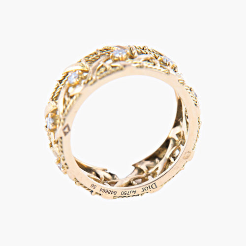 Bague 56 DIOR - Bague Ruban Diamants 58 Facettes