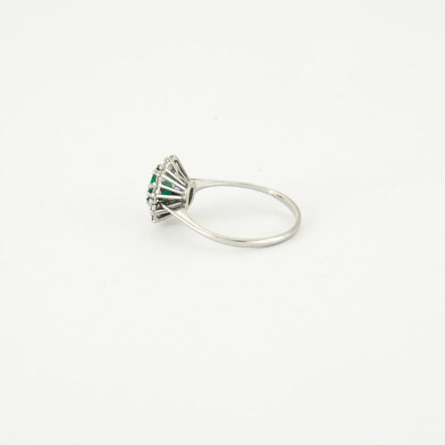 Bague 55 Bague Marguerite Emeraude Diamants 58 Facettes EL2-76