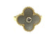 Bague 50 VAN CLEEF & ARPELS. Bague Alhambra vintage or, nacre et diamant 58 Facettes