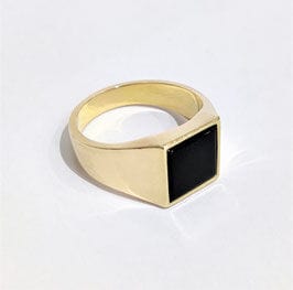 Bague 63 Chevalière or jaune onyx 58 Facettes 1-719/2