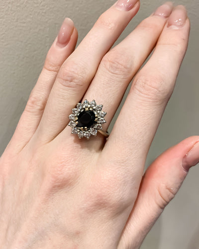 Bague 56 Bague Marguerite Saphir et Diamants 58 Facettes