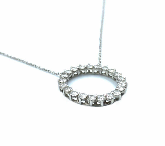 Collier TIFFANY & Co. Collier Open Circle en platine et diamants 58 Facettes