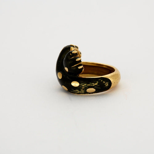 Bague 49 FRED – Bague Panthère Email 58 Facettes