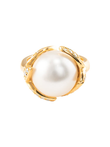 Bague Bague Perle des Mers du Sud et diamants 58 Facettes HS2865