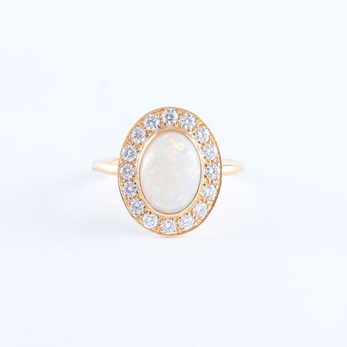 Bague Bague Marguerite Opale Diamants 58 Facettes