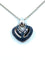 Collier Bvlgari. Pendentif Doppio Cuore or blanc et diamants 58 Facettes