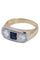 Bague BAGUE ART DÉCO SAPHIR CALIBRÉ ET DIAMANTS 58 Facettes 059591