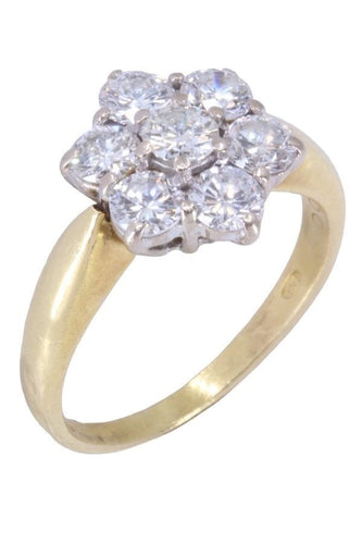 Bague 49 BAGUE FLEUR DIAMANTS 58 Facettes 073711