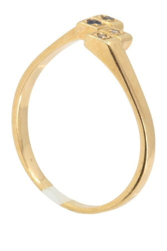 Bague 55 BAGUE ANCIENNE SAPHIRS ET DIAMANTS 58 Facettes 040251