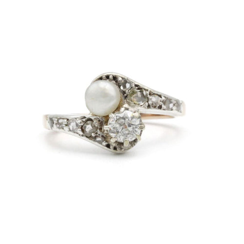 Bague 52 Bague diamants & perle 58 Facettes 230151R