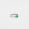 Boucles d'oreilles DJULA - mini Créole Or Blanc Emeraude Diamants 58 Facettes