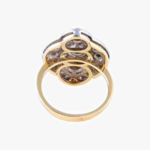 Bague 51 Bague style Art Déco Diamants 58 Facettes