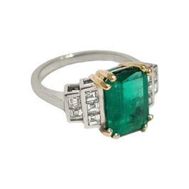 Bague 53 Bague Emeraude Colombie Diamants 58 Facettes 1-1211/2