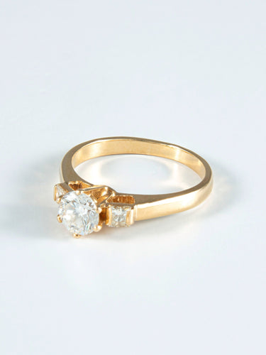 Bague 52 Bague Solitaire or jaune Diamant 58 Facettes