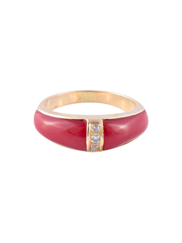 Bague Bague Jonc Or Jaune Cornaline 58 Facettes