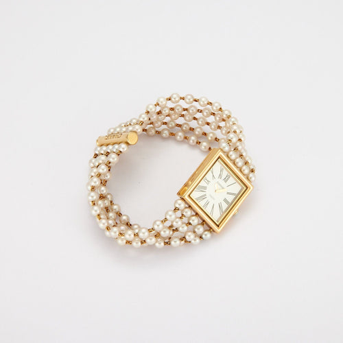 Montre CHANEL- Montre de dame bracelet Perles 58 Facettes