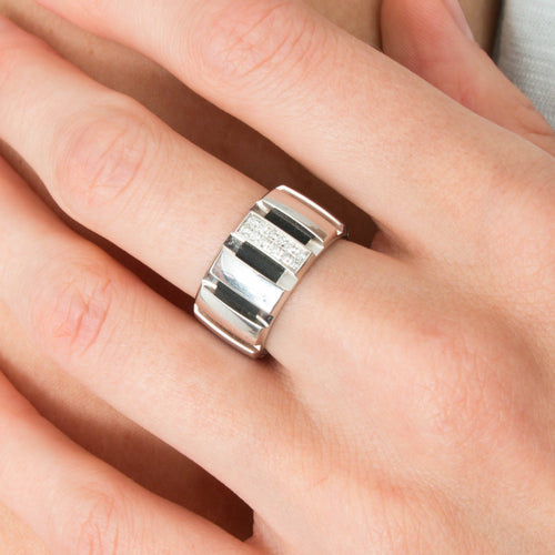 Bague 51 Bague Chaumet, “Class One”, or blanc, diamants 58 Facettes