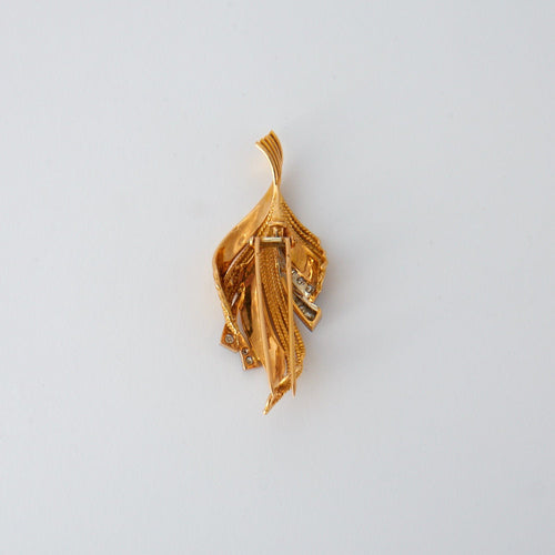 Broche Broche diamants or jaune 58 Facettes
