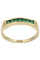 Bague DEMI-ALLIANCE ÉMERAUDES ET DIAMANTS 58 Facettes 042791