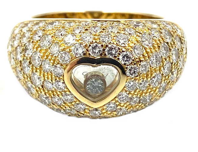 Bague CHOPARD. Bague or jaune et diamants 2,75ct 58 Facettes