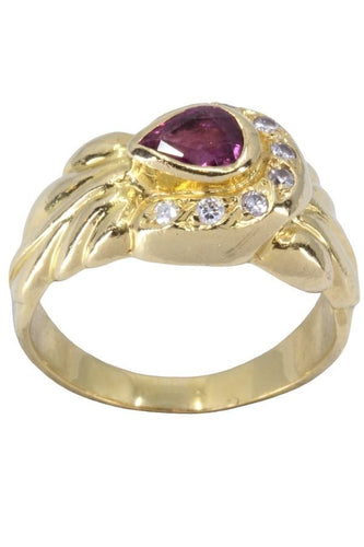 Bague 55 BAGUE MODERNE RUBIS ET DIAMANTS 58 Facettes 065021
