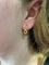 Boucles d'oreilles DORMEUSE MODERNES GRENATS 58 Facettes 050471