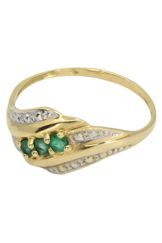 Bague 53 BAGUE MODERNE ÉMERAUDES 58 Facettes 052241