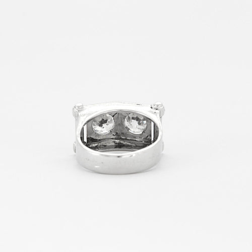Bague 49.5 Bague Art Déco Platine Or gris Diamants 58 Facettes