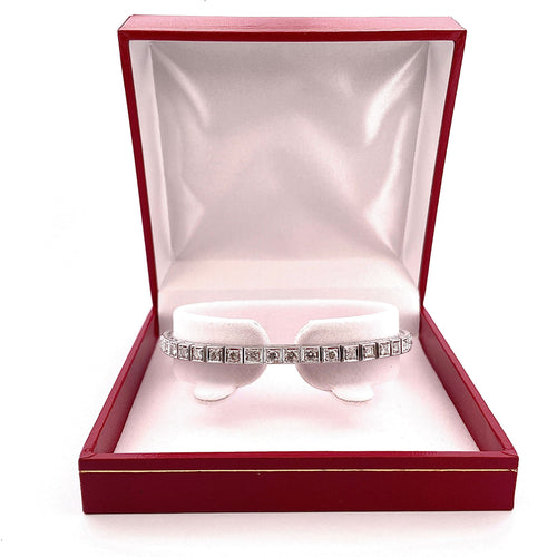 Bracelet Bracelet tennis  diamants et or blanc 58 Facettes