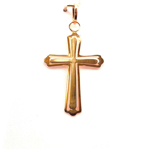 Pendentif Pendentif croix ajourée or jaune 58 Facettes