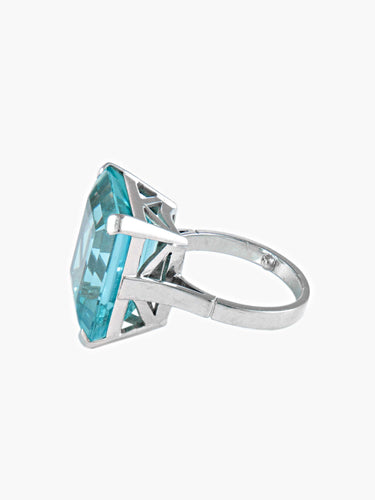 Bague 54.5 Bague Aigue-marine 58 Facettes