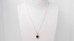 Collier Collier pendentif coeur or jaune, diamants et rubis 58 Facettes 32536