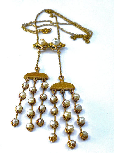 Collier Collier bayadère perles fines fin 19ème 58 Facettes