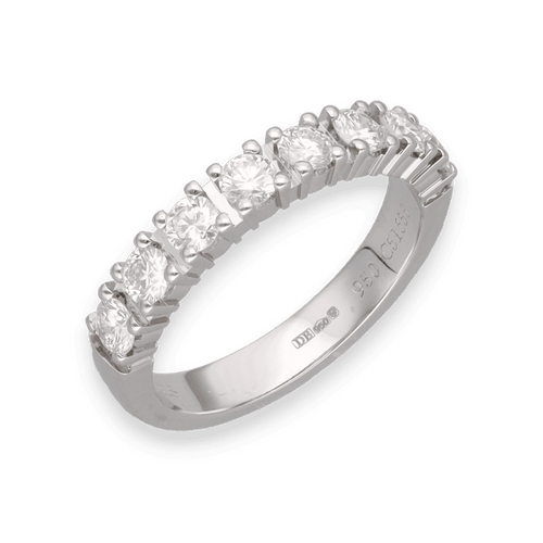 Bague Alliance De Beers platine diamants 58 Facettes