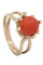 Bague Bague en or jaune perle de corail 58 Facettes 062301