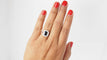 Bague 53 Bague en platine saphir et diamants 58 Facettes 32197