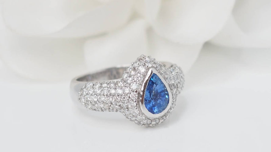 Bague 54 Bague Saphir Ceylan Diamants 58 Facettes 32511