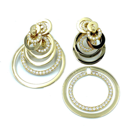 Boucles d'oreilles DE GRISOGONO - boucles d’oreilles or jaune et diamants 58 Facettes