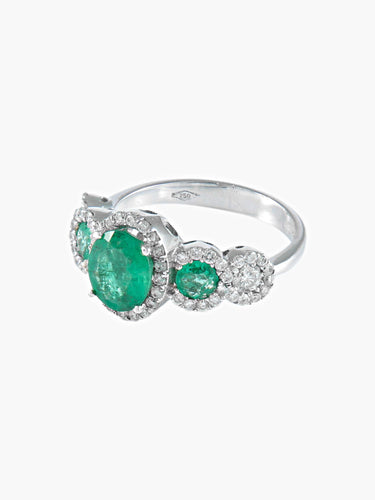 Bague 54 Bague Trilogie Emeraudes 58 Facettes