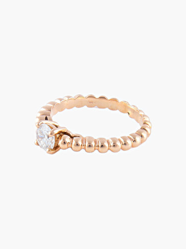 Bague Solitaire Or Jaune Diamant 58 Facettes